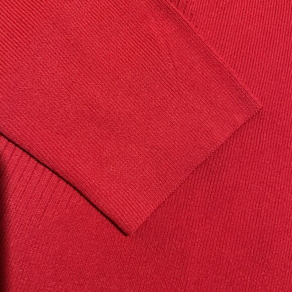 Vtg Christmas Red Finity Petite Long Sleeve Top Size Petite XL Womens - Picture 5 of 5